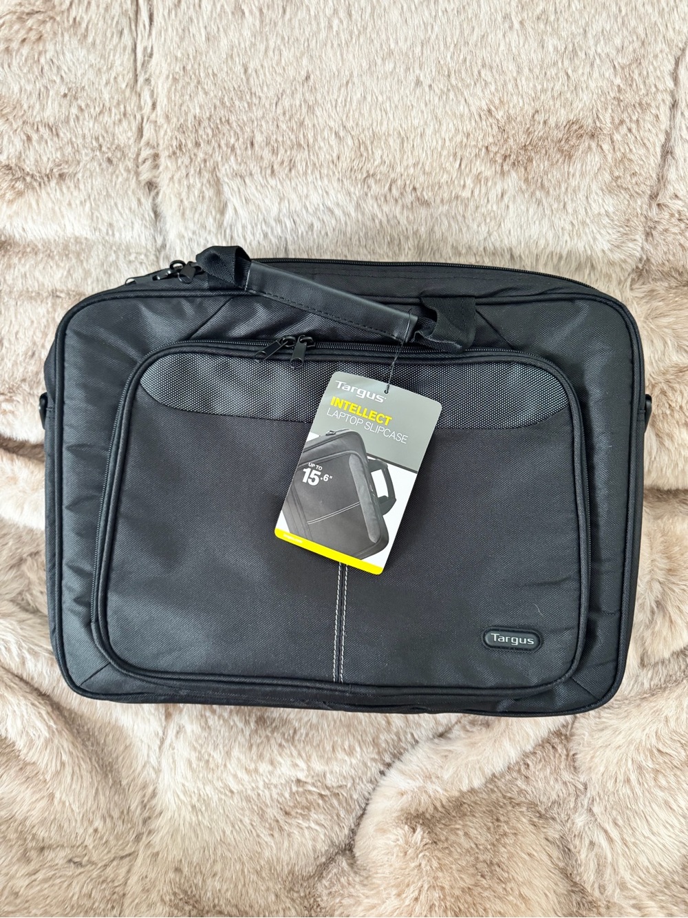 Targus Black Laptop Briefcase with Front Zip Pocket (15.6”)